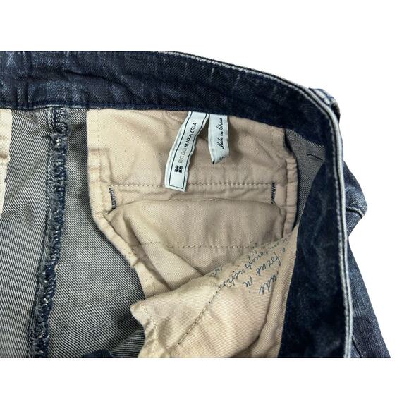 BCBGMaxAzria Bella Wide Leg Dark Midnight Flare Jeans Sz 27 Mid-Rise 33" Inseam - Picture 4 of 6